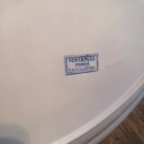 Oval dish in Sarreguemines earthenware fontanges model