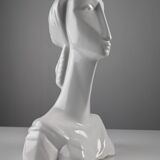 Art Deco Style Ceramic Woman Bust