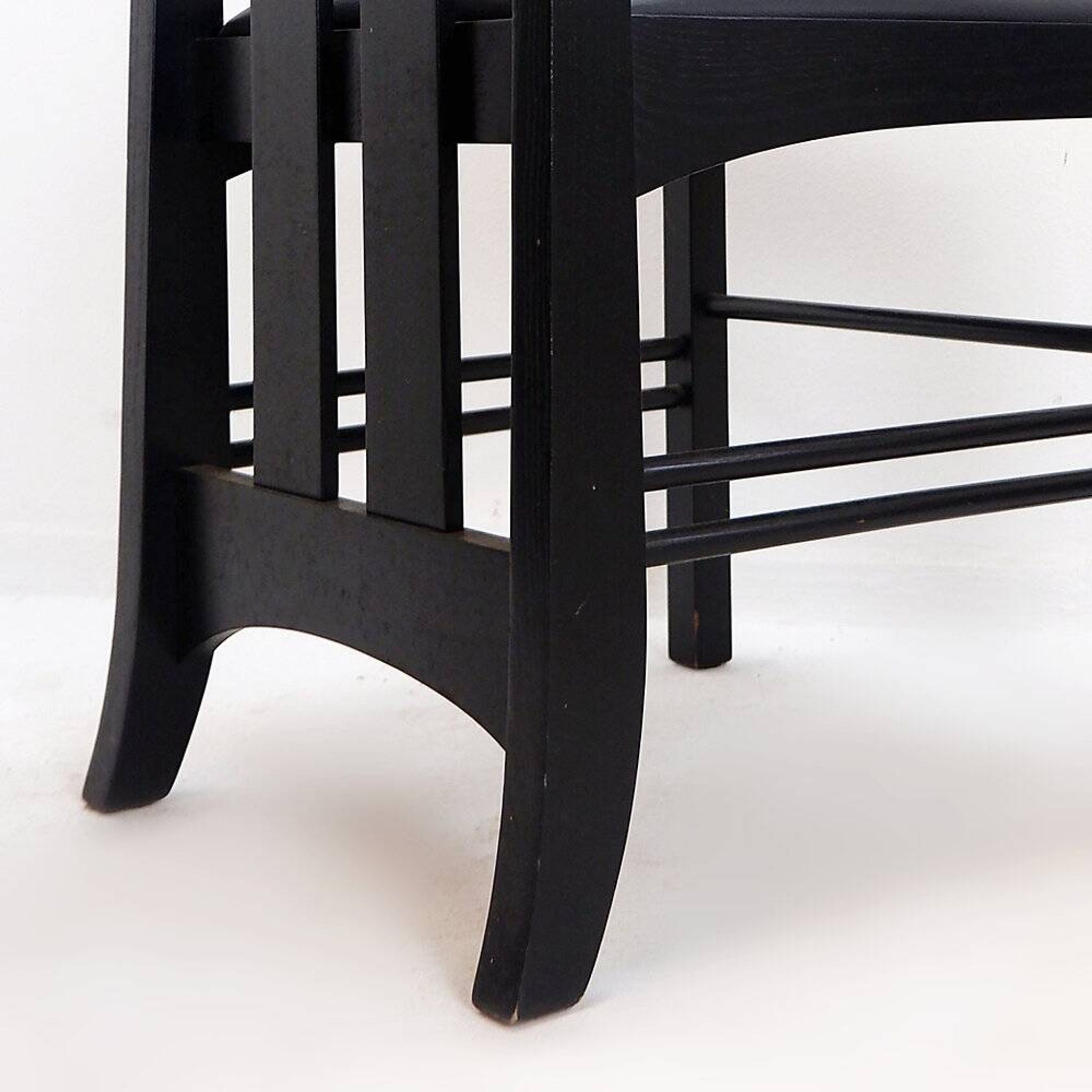 Pair of high-back chairs 'Ingram' by Charles Rennie Mackintosh for Cassina, 1980s