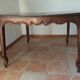 Expandable oak farm table. Late 19th.