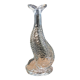 Transparent glass vase fish-shaped