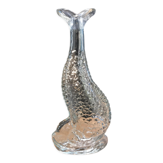Vase verre transparent forme poisson