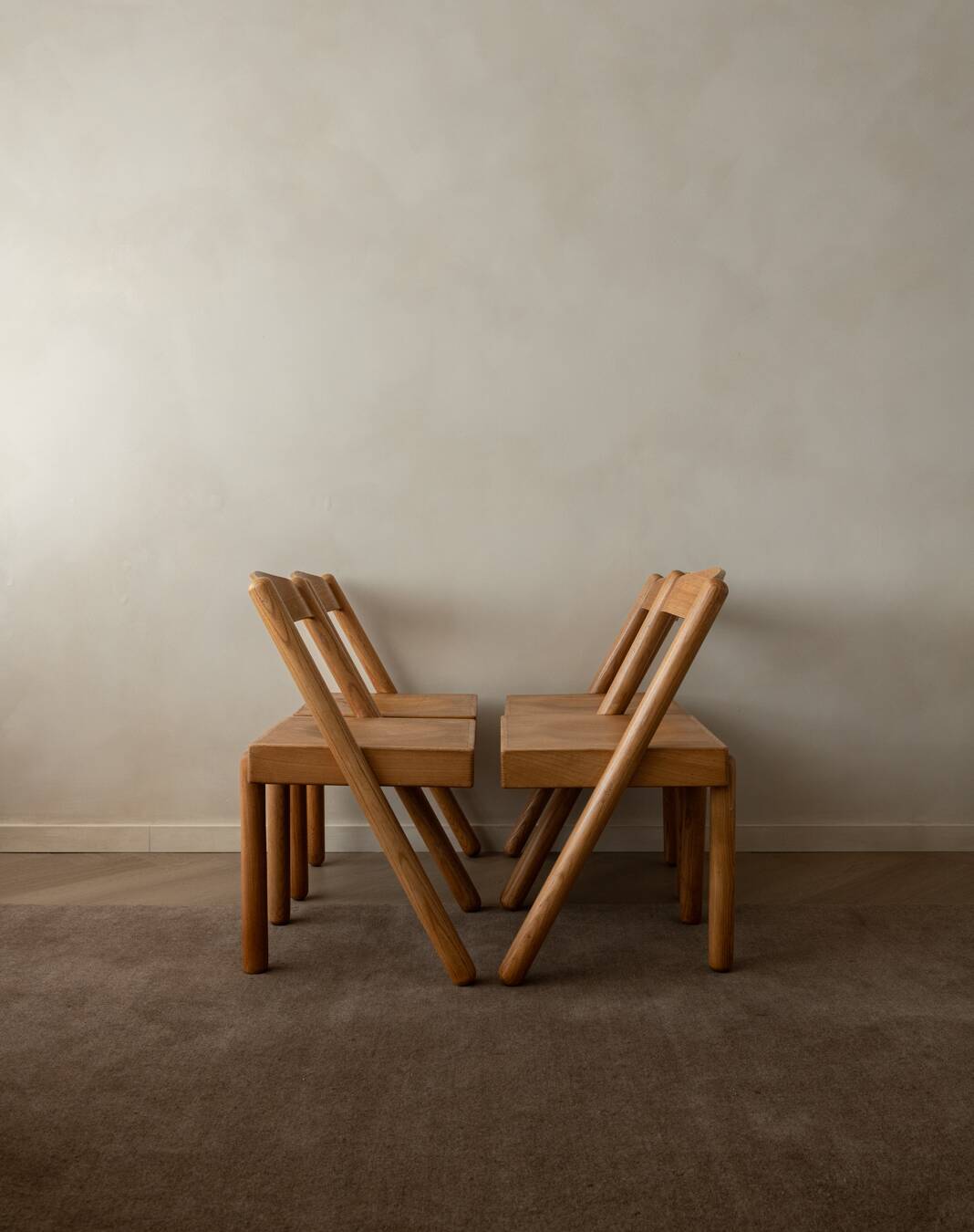 Vintage Italian Iva Dining Chairs Roberto Pamio Renato Toso Stilwood