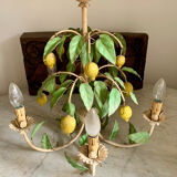 Painted metal chandelier