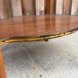 Guéridon ancien Louis XV – marbre rosé et laiton doré – fin XIXᵉ siècle