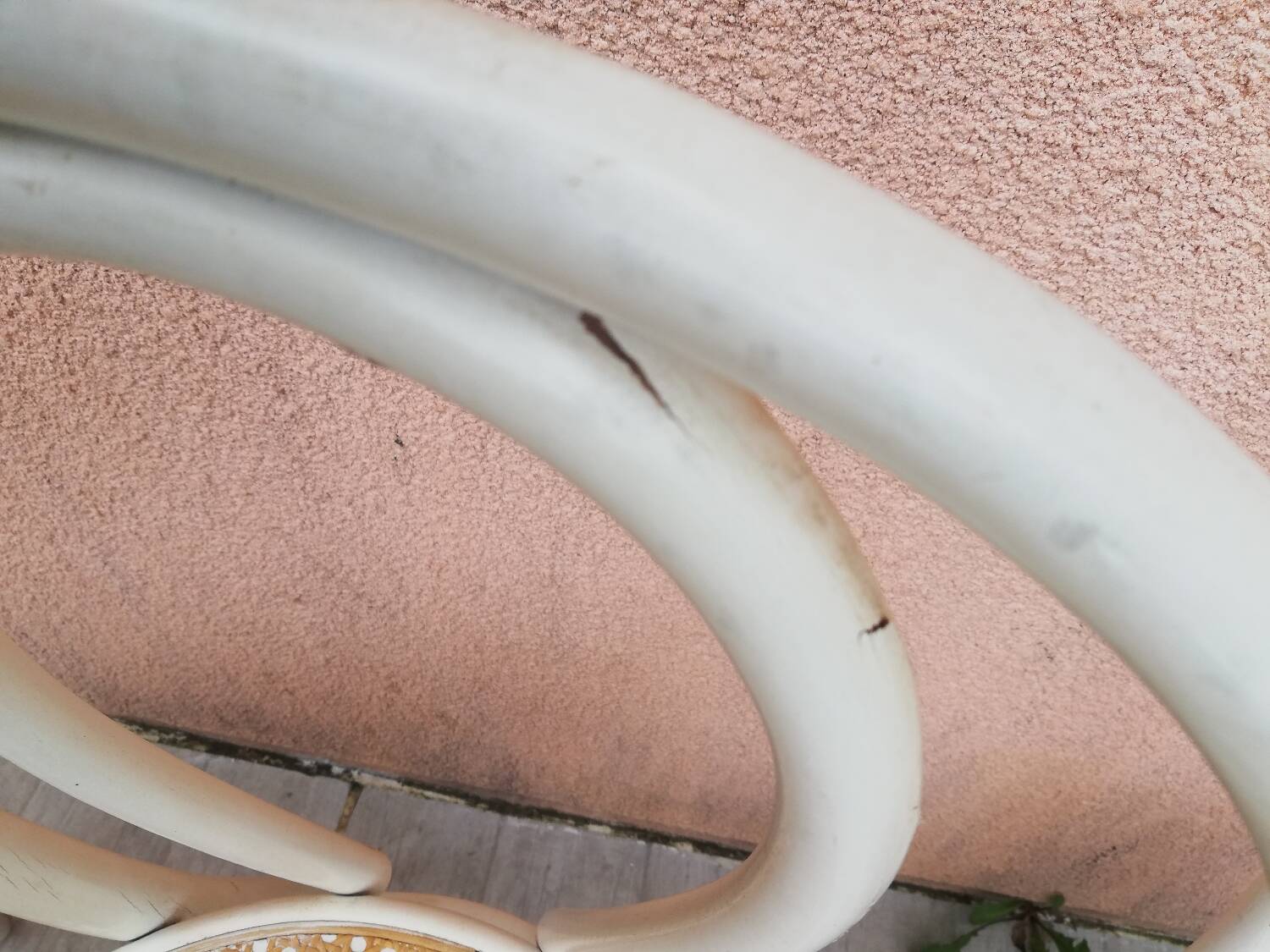 Lot of three Vintage ecru natural cane bistro chairs