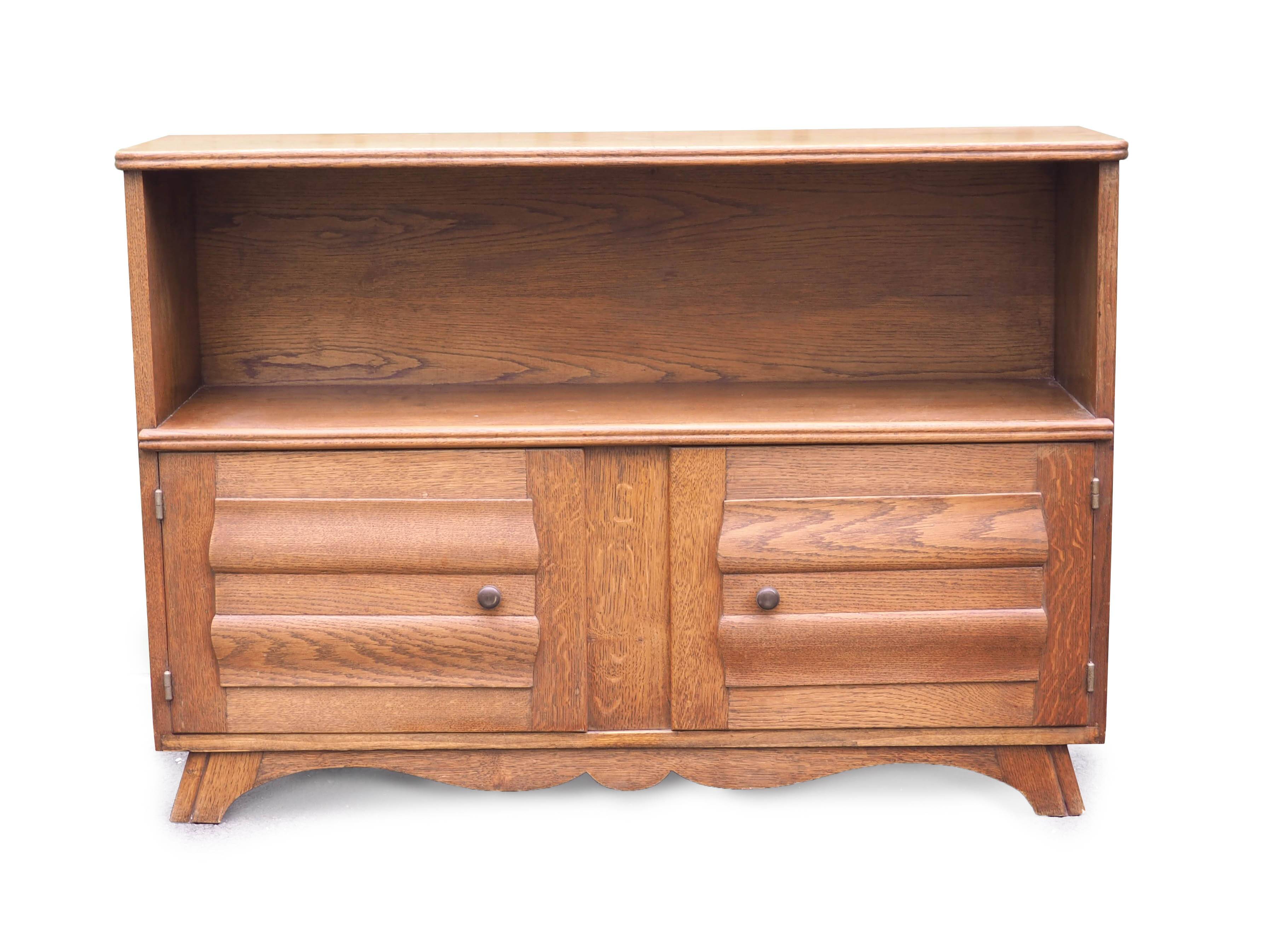 2-door oak cabinet