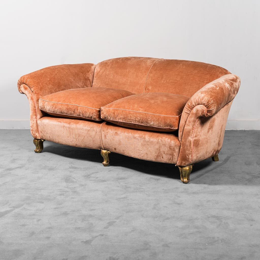 Sofa set two armchairs in velvet 40s vintage