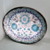 Dish from the 70s enamelled ceramic