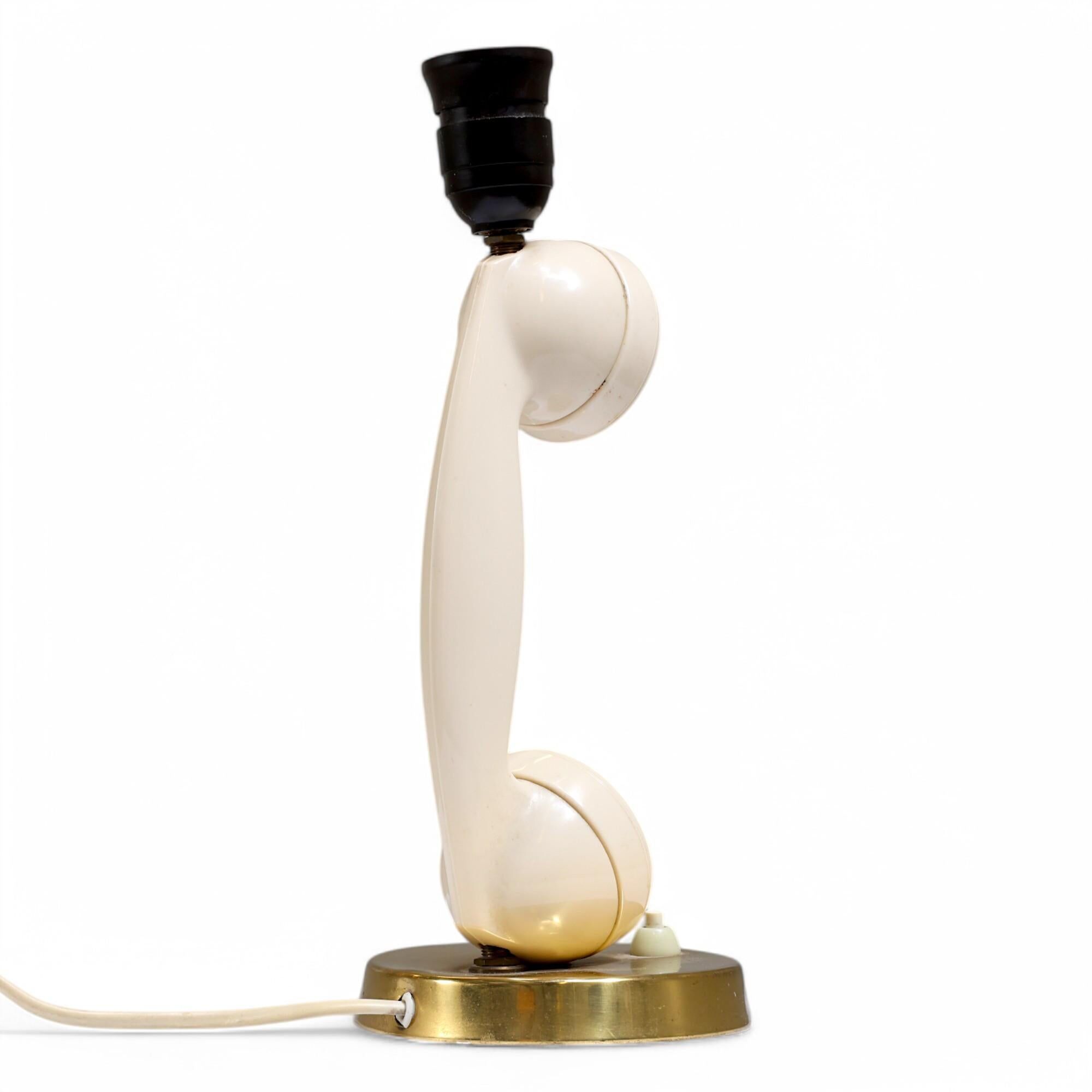 Lampe de table en bakélite et laiton LM Ericsson DBH Suède 1940
