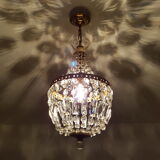 Trash in crystal chandelier