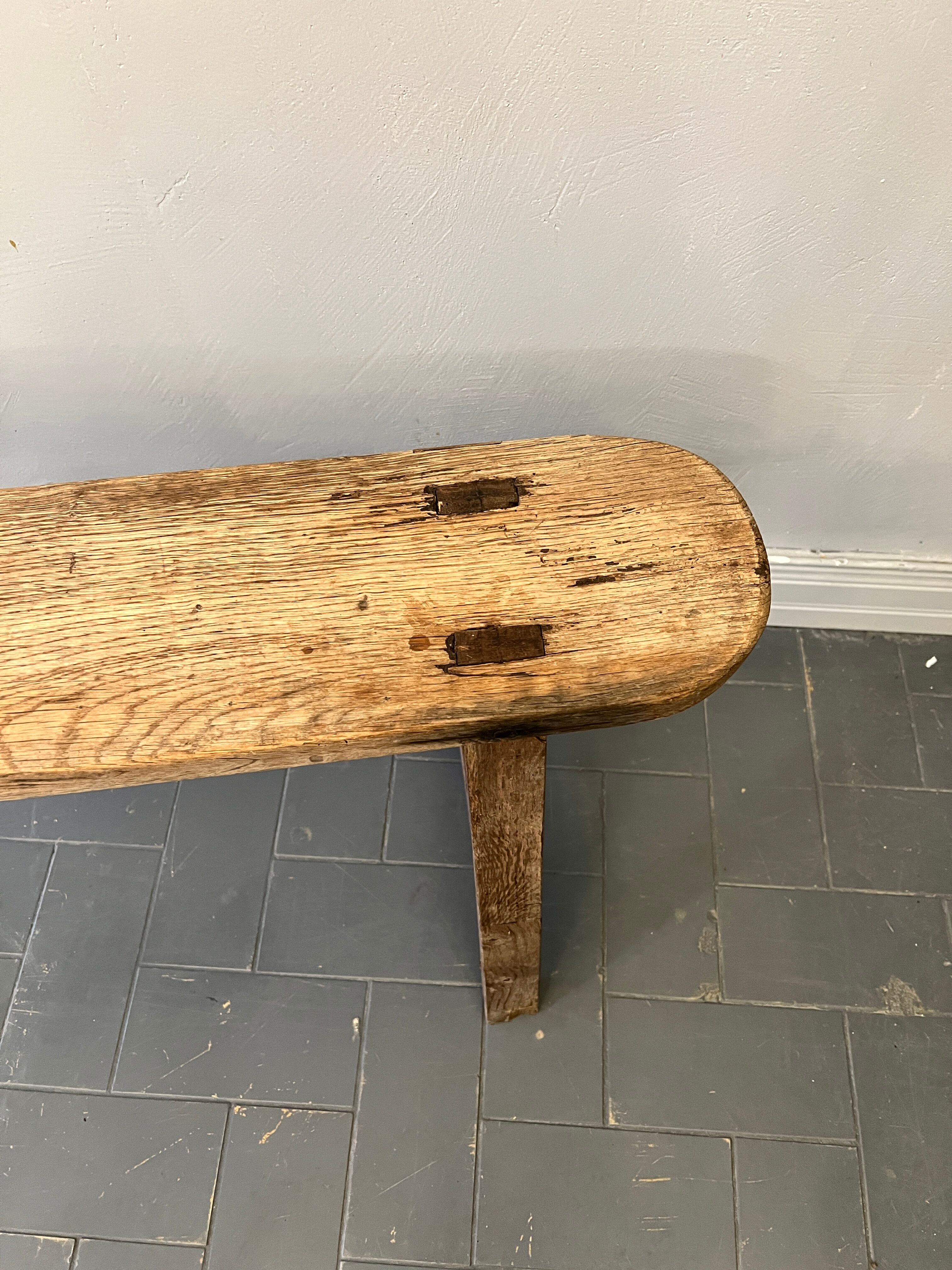 Old raw wood bench 200 cm