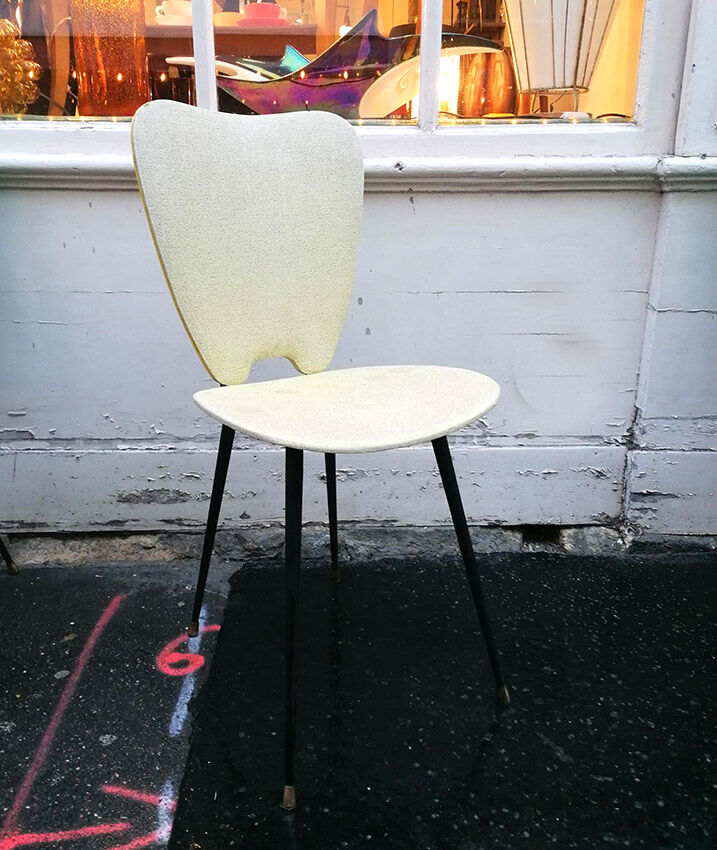 Chaise skaï jaune clair, 1960