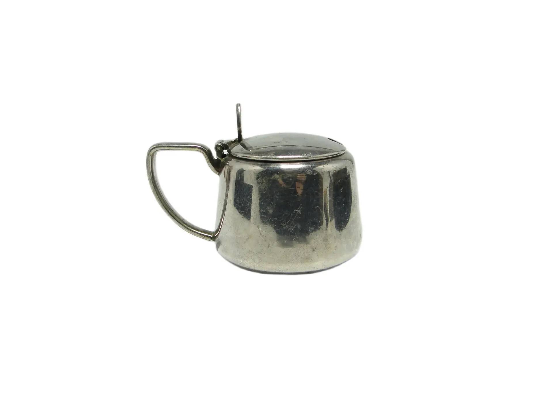 Art Deco salt shaker, silver-plated brass, Sweden, 1930s.