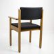 Office armchair, Bridge, in brutalist oak, vintage