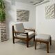 Danish teak armchair and ottoman, 1960s