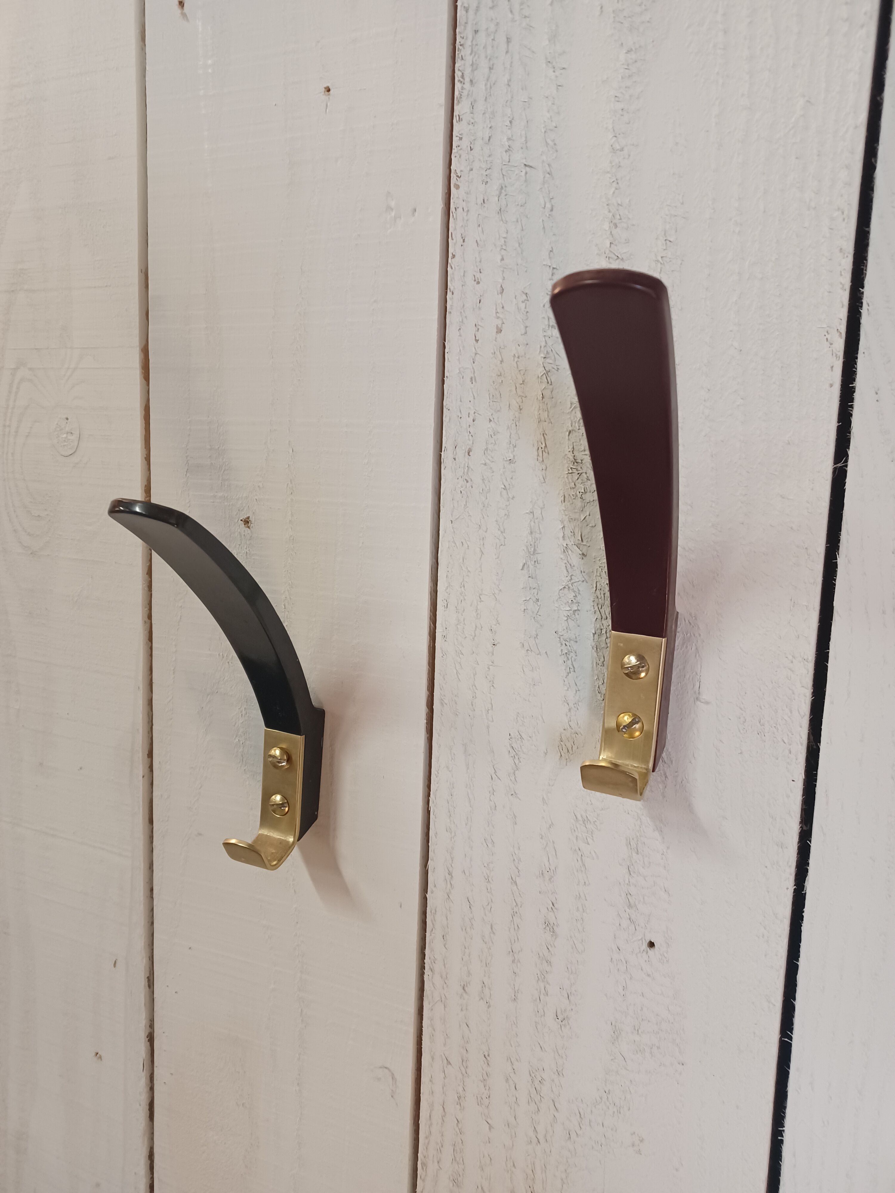 10 hooks, KM Austria, bakelite and brass
