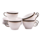 Set of 6 cups and saucers Winterling Bavaria - Retro Mid-Century design porcelain
