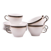 Set of 6 cups and saucers Winterling Bavaria - Retro Mid-Century design porcelain