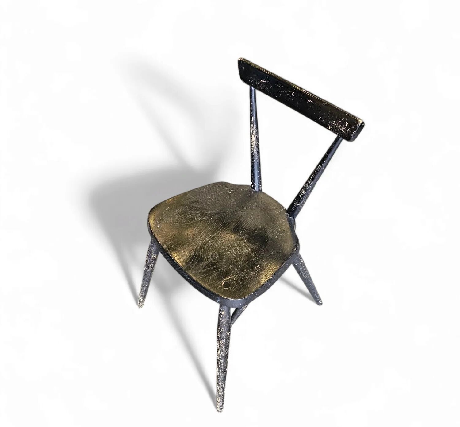 L.Ercolani / early / Ercol Black Stacking Chair / 1950s