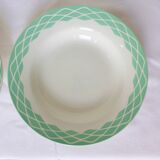 2 assiettes creuses Digoin Sarreguemines modèle Lola