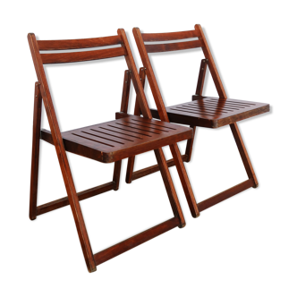 Pair of vintage folding chairs