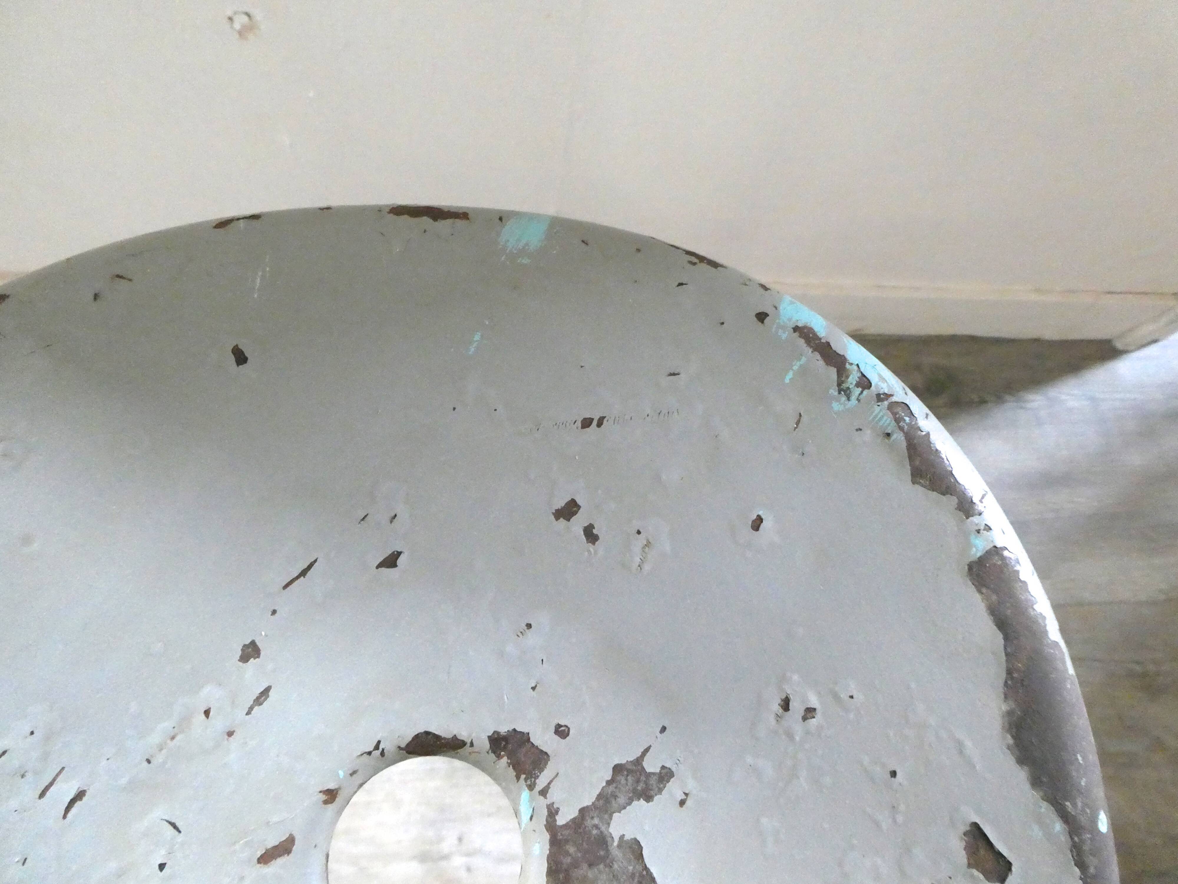 Nicolle workshop high stool in gray metal