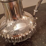 Silver metal teapot