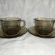 Arcoroc smoked glass coffee service