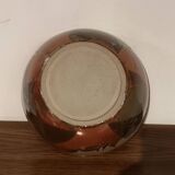 Saladier plat gres emaillé poterie deseur vintage