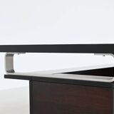 Abbondinterni executive corner desk in Mahogany Italy 1970