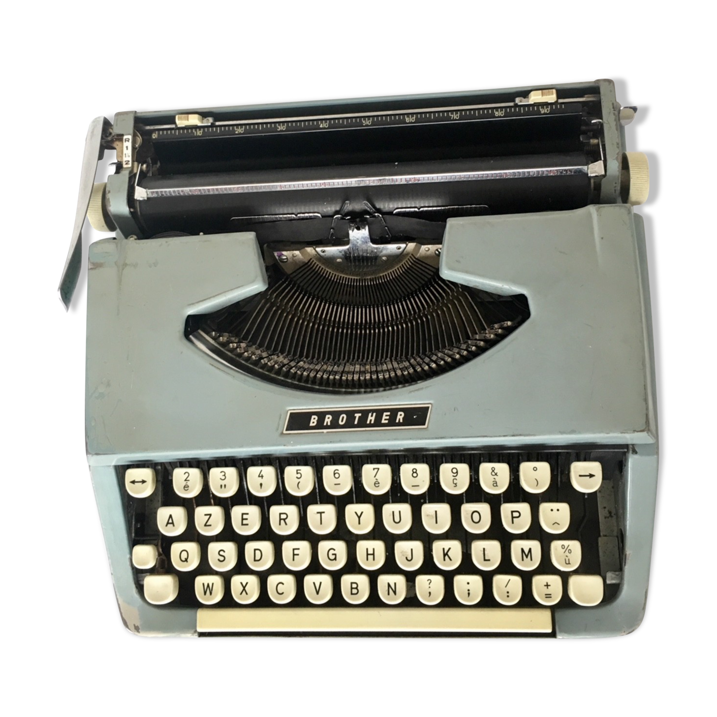 Machine à écrire portable brother 1960 bleu clair