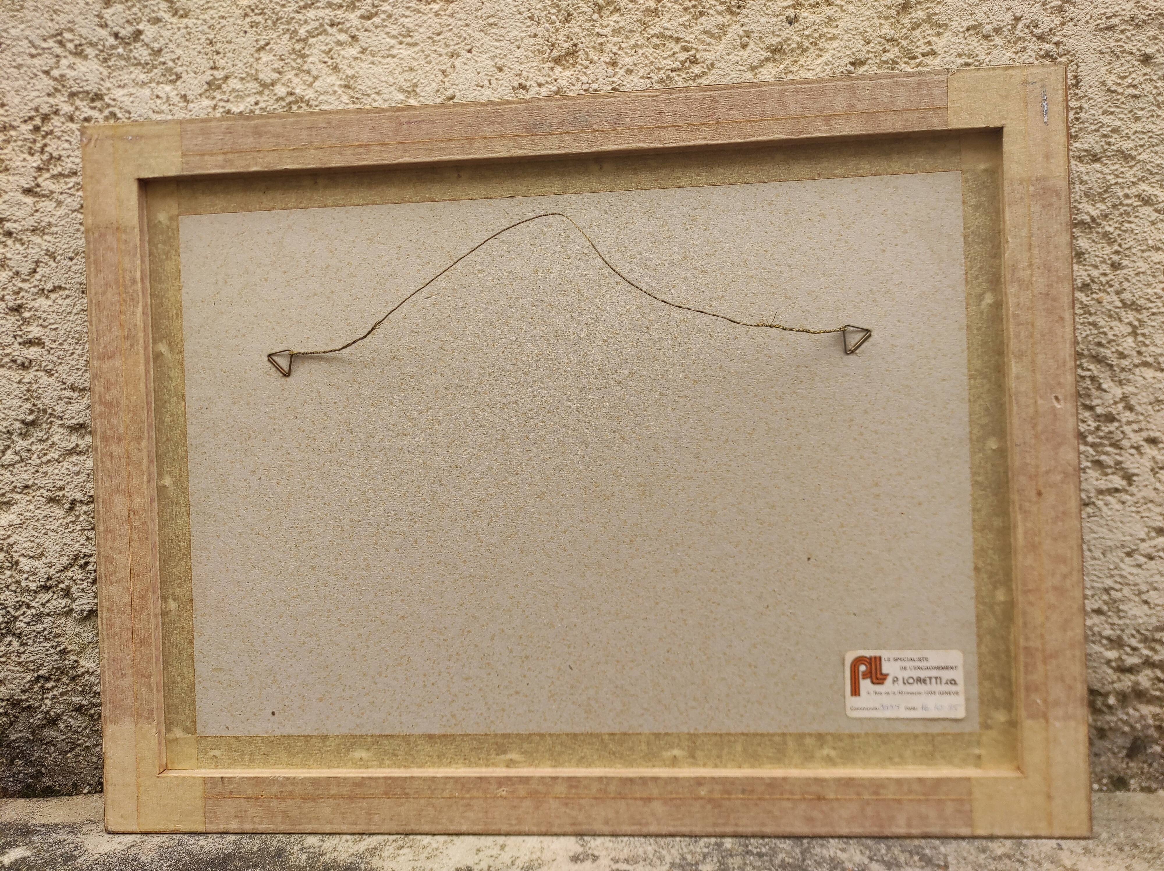 French vintage signed oil painting