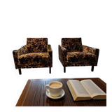 Set of 2 vintage floral armchairs