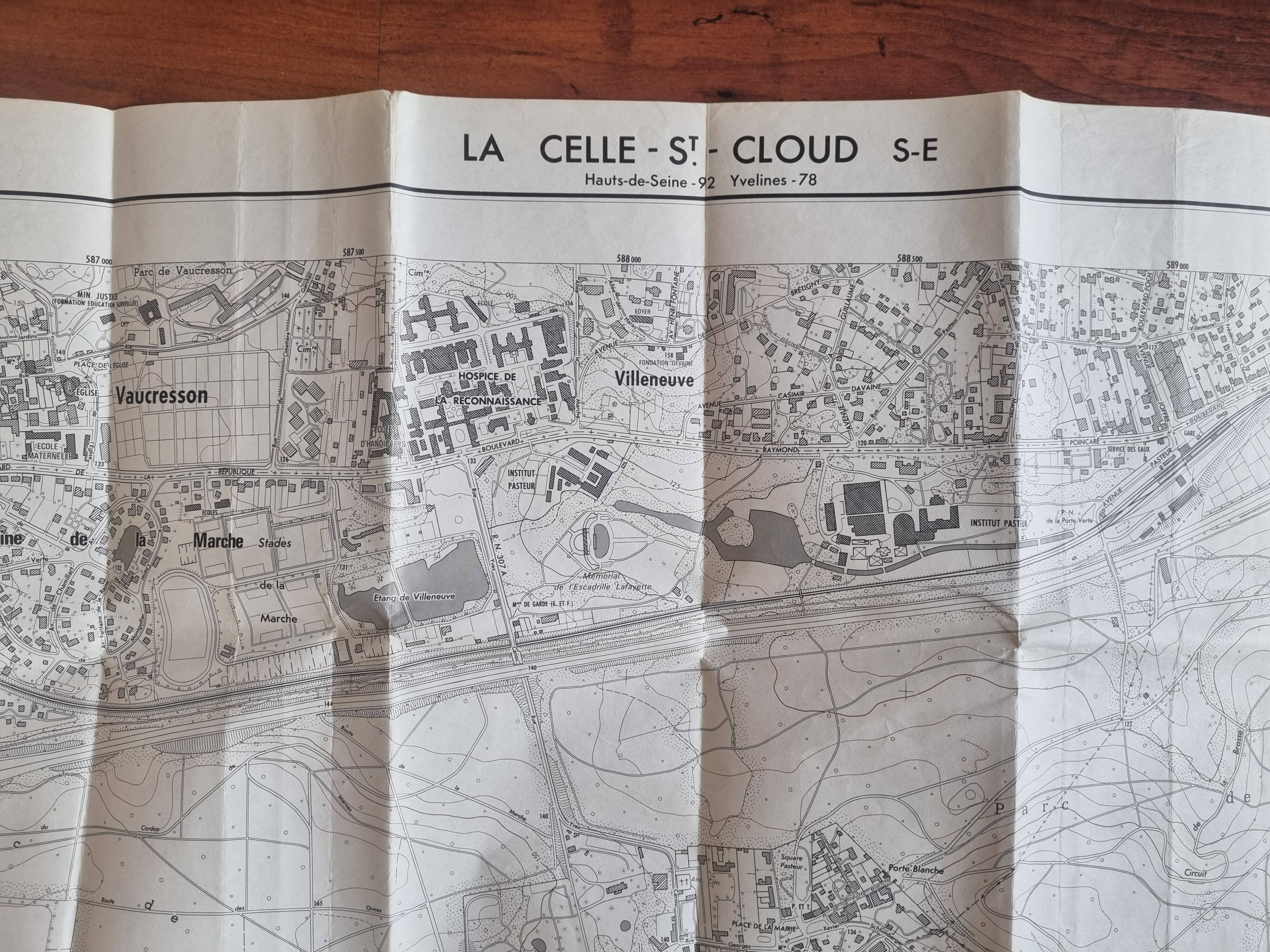Old map of La Celle-St Cloud S-E - 1/5000 (1971-1972)