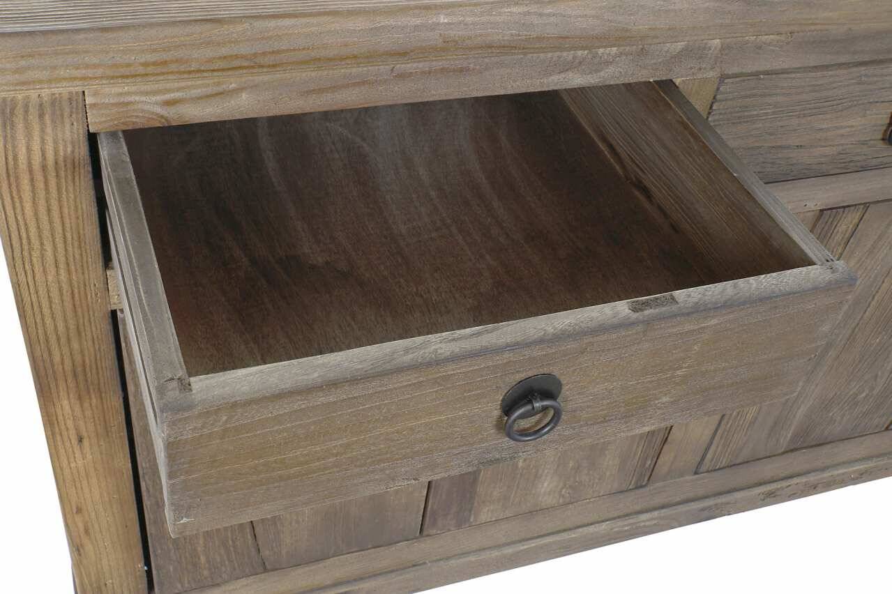 Commode orme 190x50x80 vieilli marron    etat neuf