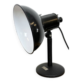 Lampe de table vintage en émail noir, 1950s