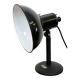 Vintage black enamel table photo lamp, 1950s