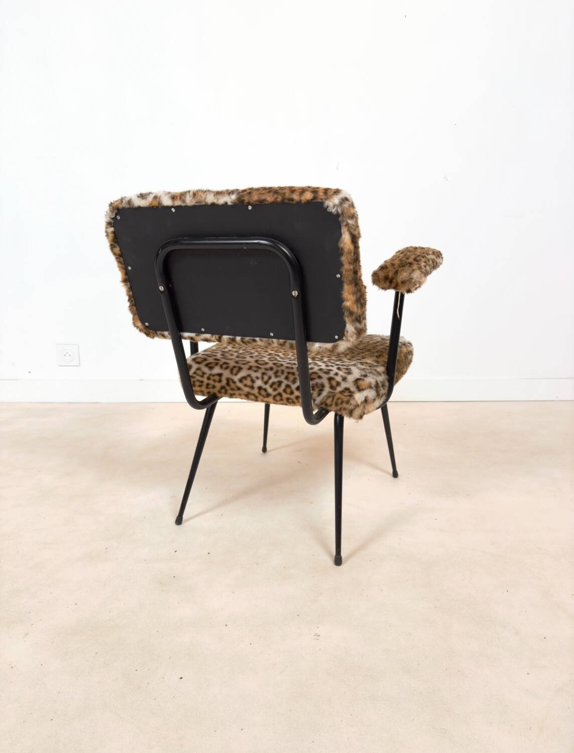 Fauteuil vintage moderniste léopard