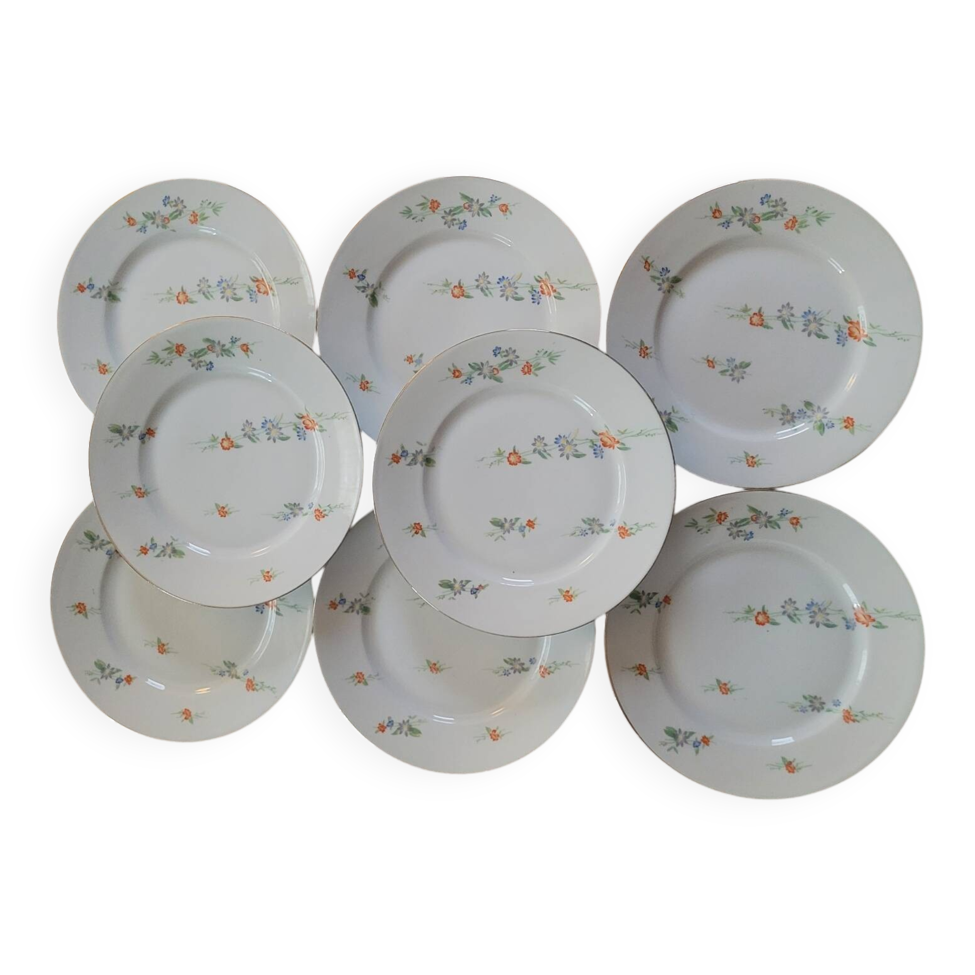 8 flat plates Limoges 60s