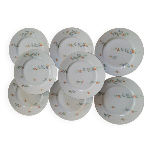 8 assiettes plates Limoges 60's