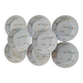 8 flat plates Limoges 60s