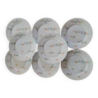 8 flat plates Limoges 60s