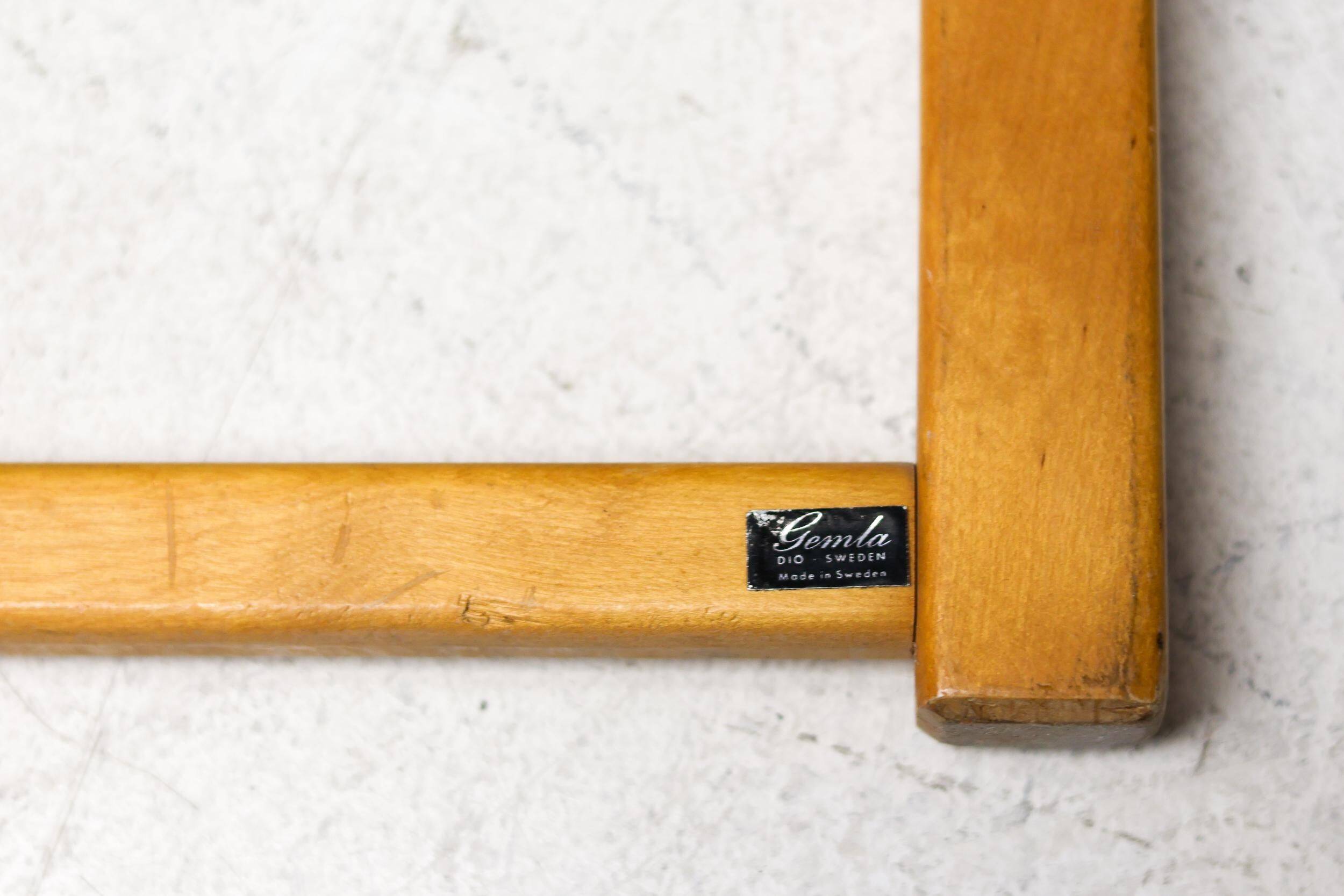 Stackable chairs Poul Volther Gemla Sweden in modern Scandinavian ash from the mid-20th century.