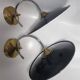 Wall lights in enamelled sheet metal