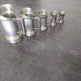 Set of 5 tin pots
