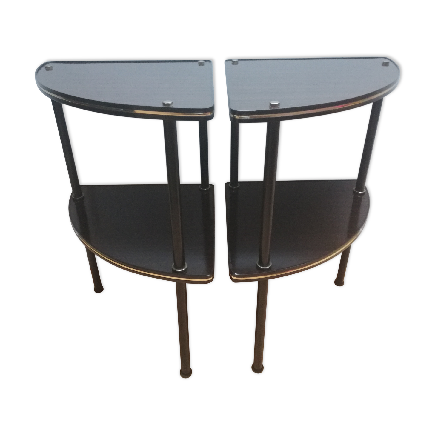 Pair of corner shelves