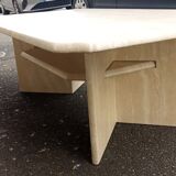 Travertine coffee table