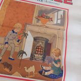 Lithographed poster heating Deville