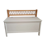 Old wooden and rattan chest